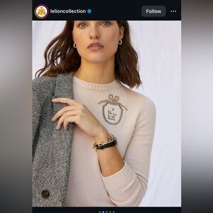 LE LION X Anthropologie Zodiac Aries S Pink
Merino Wool Crest Sweater 20198